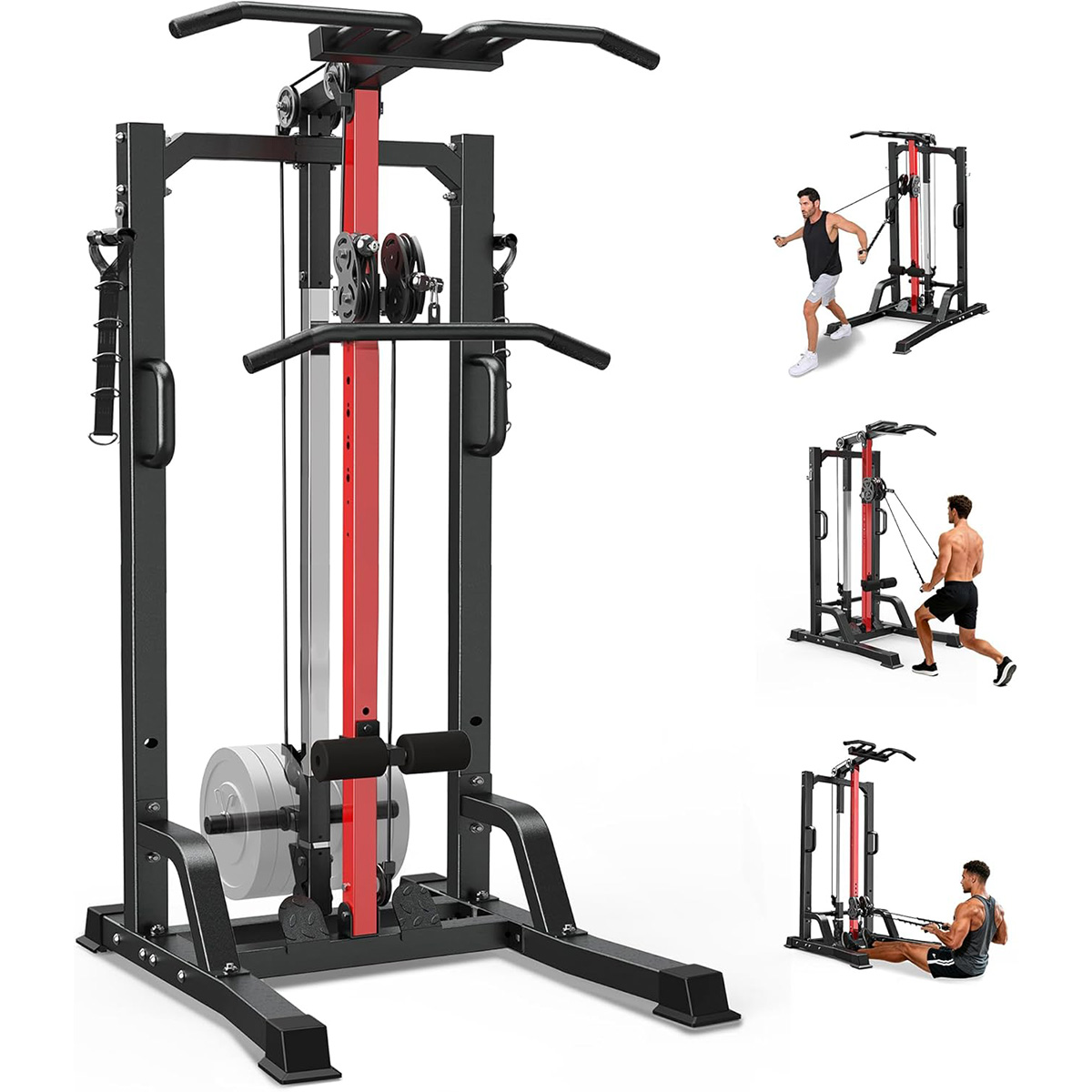 Home Gym Lat Pulldown Machine - Pooboo Home Gym Machine - High/Low