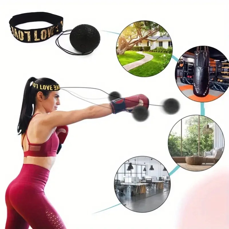 Home Gym Online - 1/3Pcs Boxing Speed Ball Head-Mounted Pu
