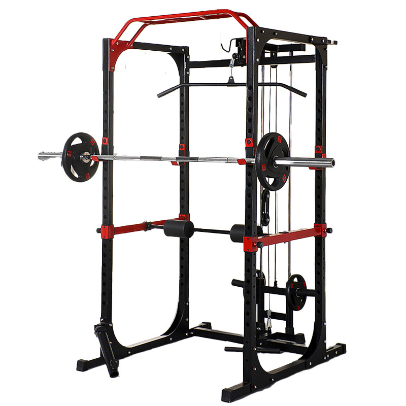 Home Gym Power Rack - Comercial Power Cage Squat Rack Multi-Grip
