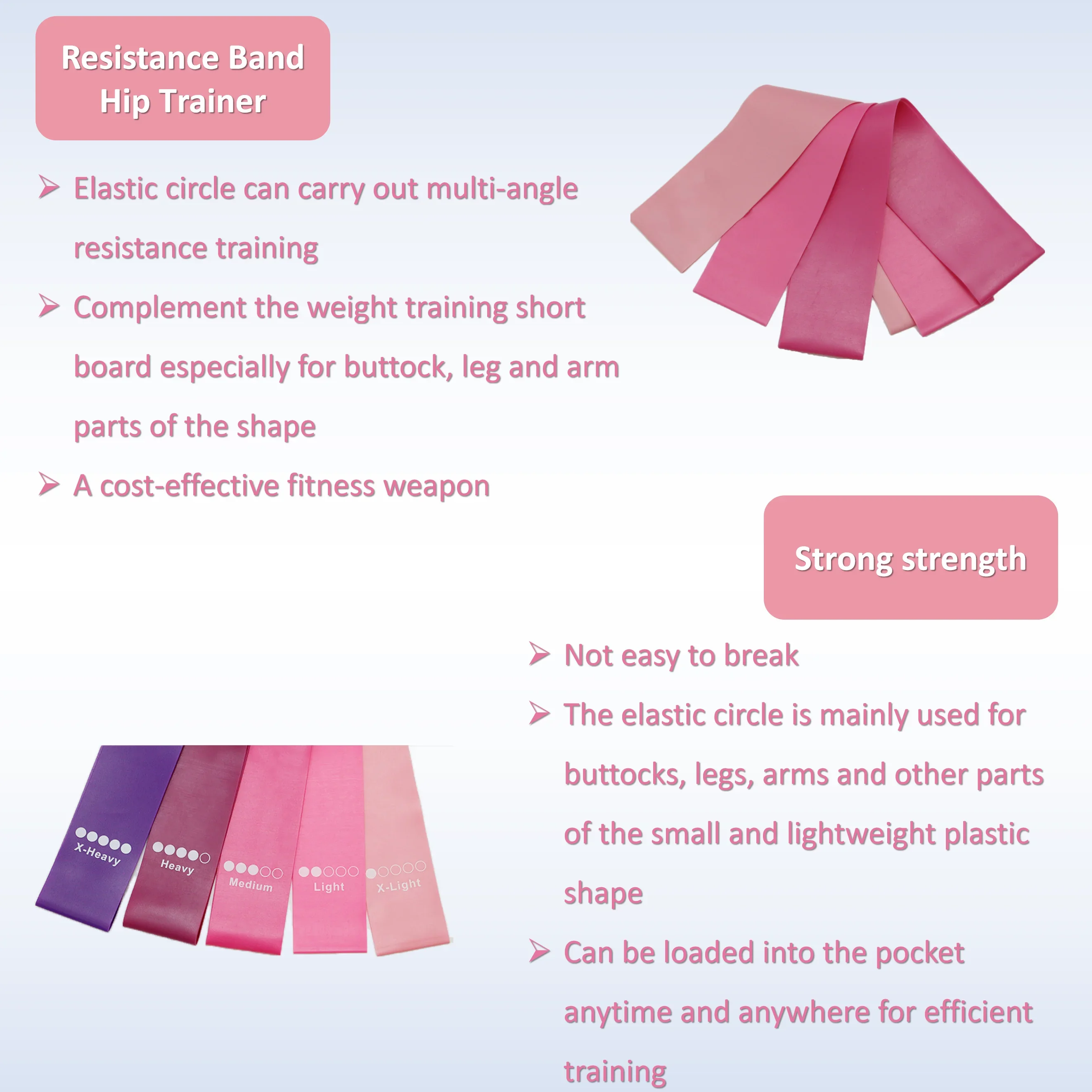 2026 Custom Wholesale Pink Gra - Resistance Loop Mini Band ulasan dan harga