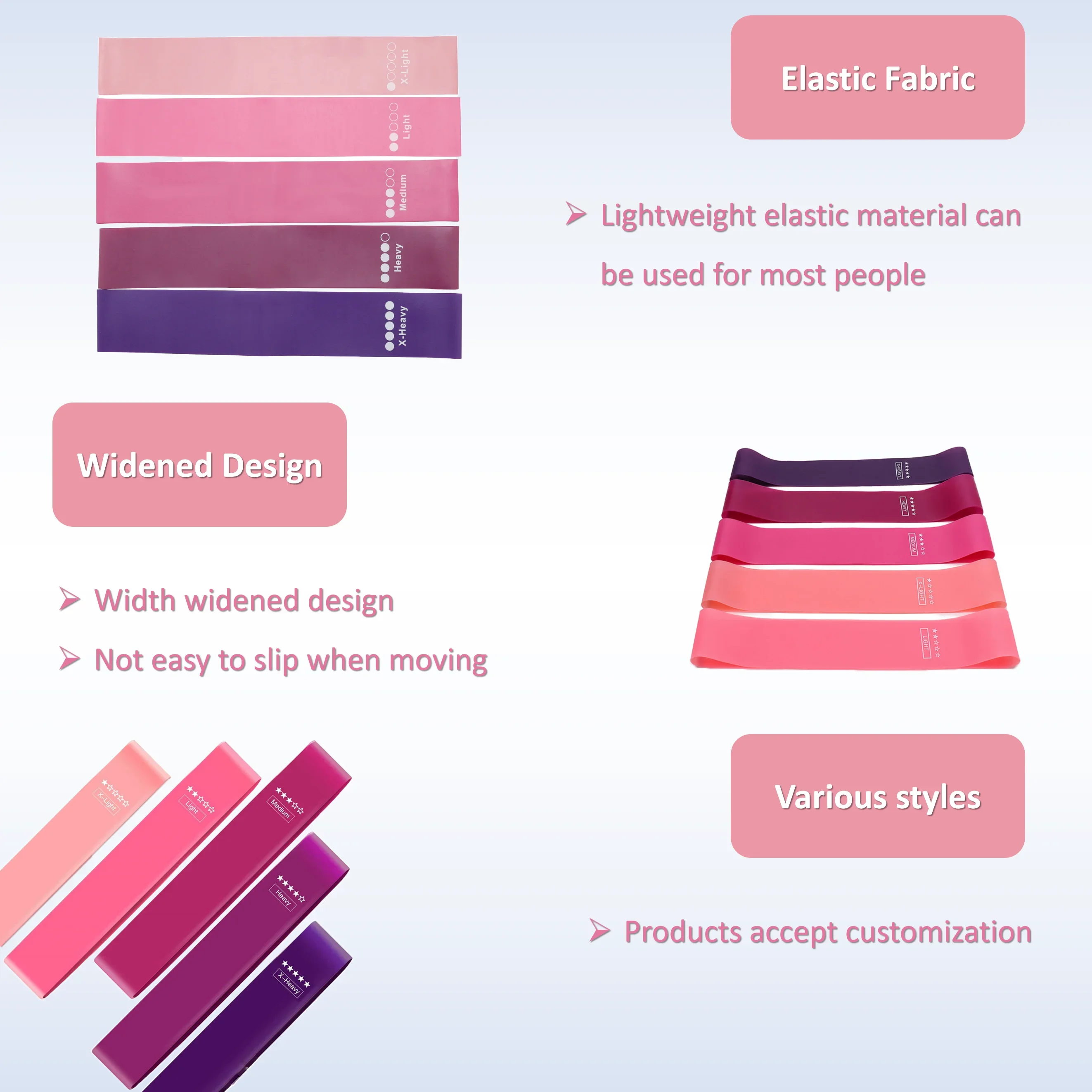 2026 Custom Wholesale Pink Gra - Resistance Loop Mini Band ulasan dan harga