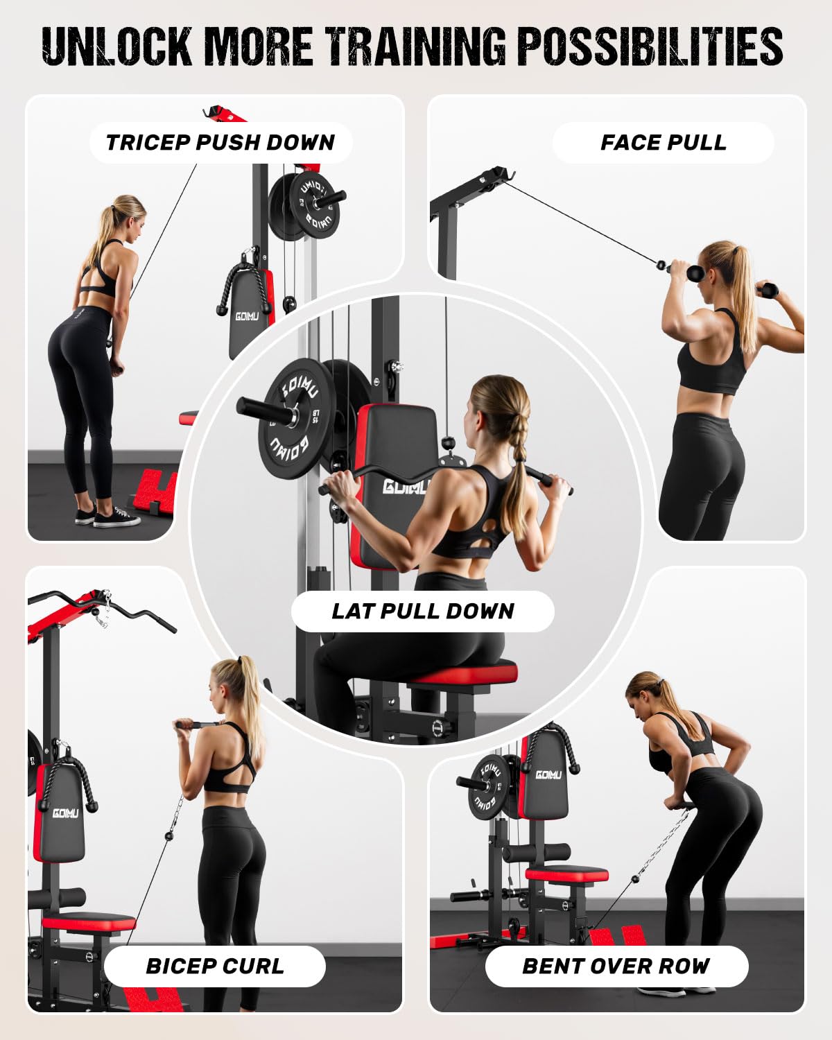 LAT Pulldown & Row Cable Machi - Home Gym Lat Pulldown Machine ulasan dan harga