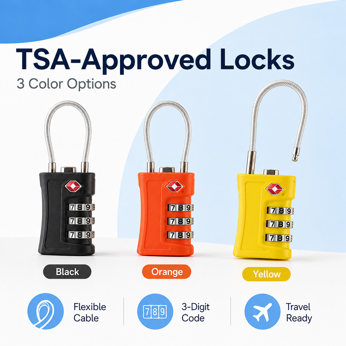TSA Approved Luggage Lock 3 Di - Home Gym Necessities ulasan dan harga