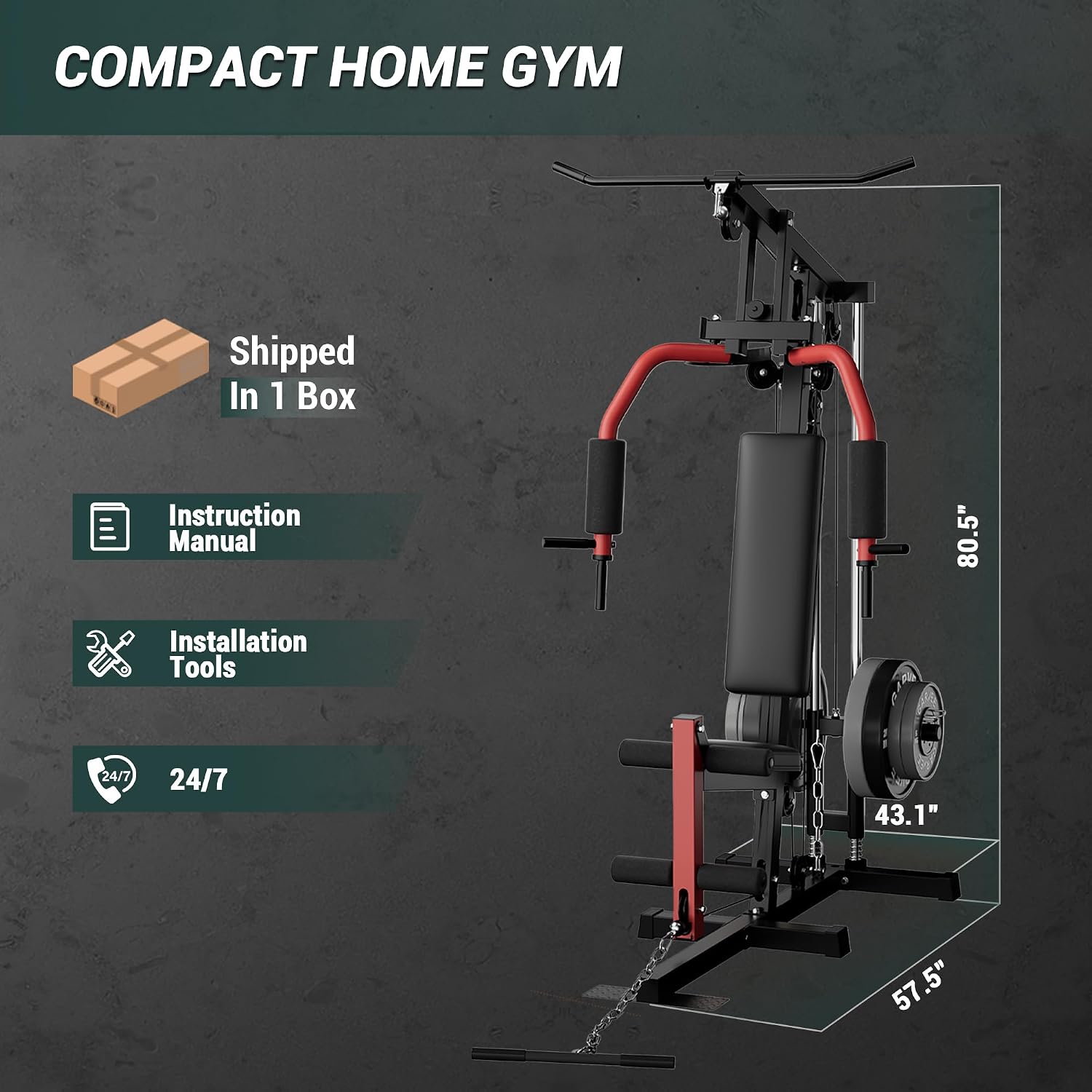 Full-Body Home Gym Machine wit - Home Gym Lat Pulldown Machine ulasan dan harga