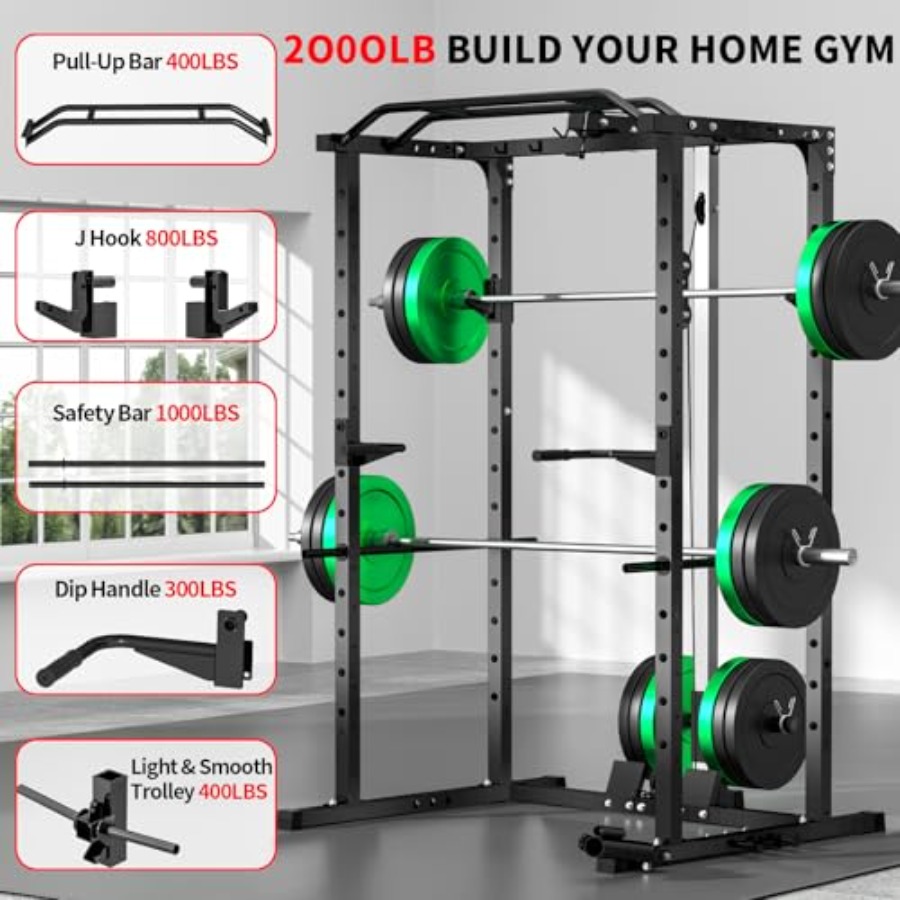 Home gym power rack with LAT p - Home Gym Power Rack ulasan dan harga
