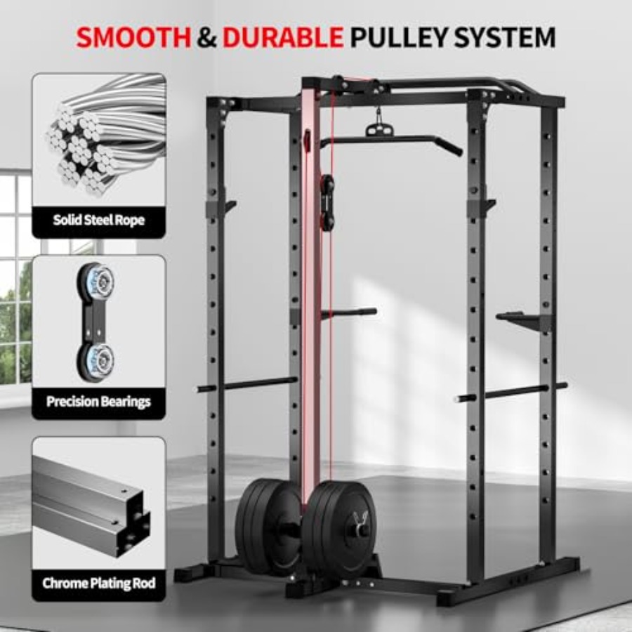 Home gym power rack with LAT p - Home Gym Power Rack ulasan dan harga