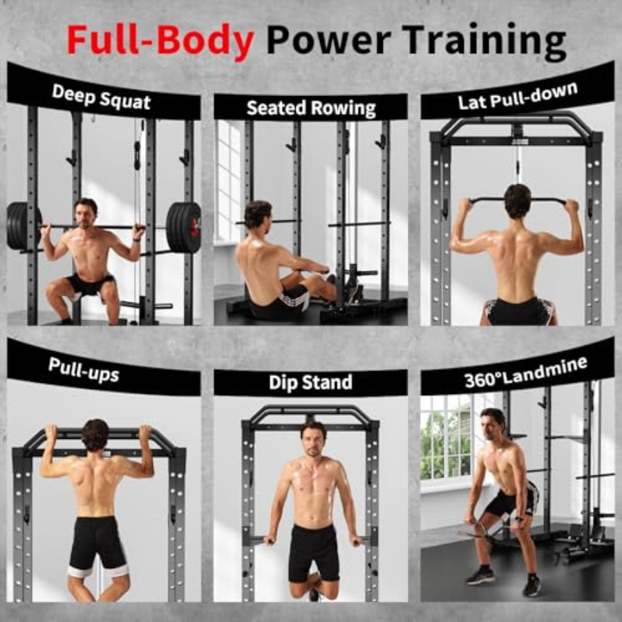 Home gym power rack with LAT p - Home Gym Power Rack ulasan dan harga