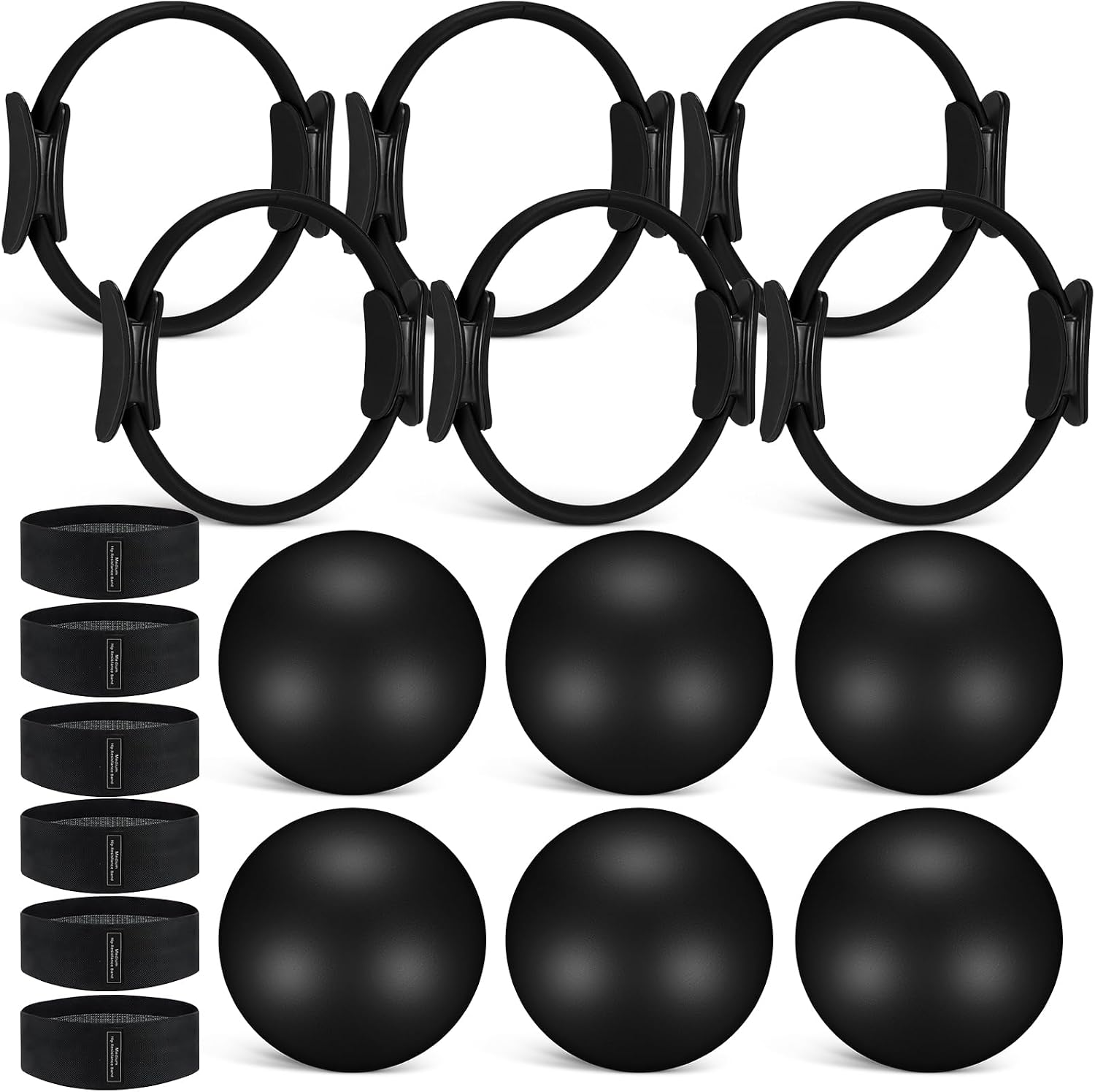 18 Pcs Pilates Ring And Ball S - Resistance Loop Mini Band ulasan dan harga